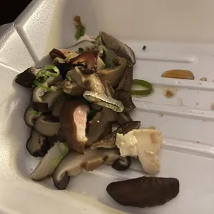 Mushrooms I removed from my ramen (which I asked to be omitted)