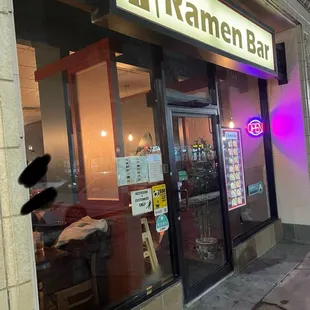 Front door of the restaurant