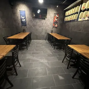 Separate dining area