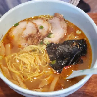 Spicy Shoyu Toskotsu Ramen w/Pork