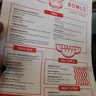 Menu - Trying a new place!
