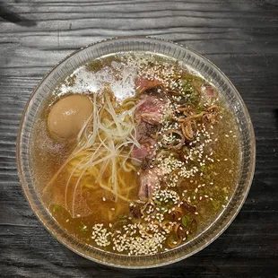 Steak and eggs ramen