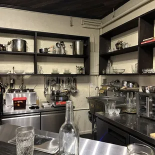 a woman in a kitchen