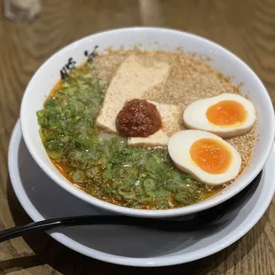 Negi-Goma Rekka Ramen Vegan (with regular eggs)