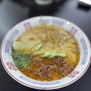 Ramen with carnitas and chorizo (special for the 2 yr anniversary) tonkatsu