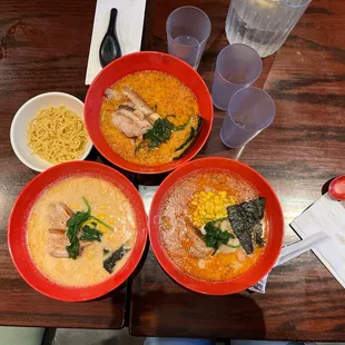 2 #6's mild spicy and a pork miso non spicy