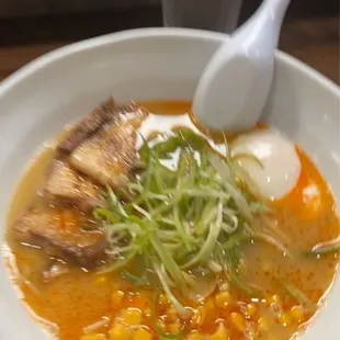 Miso Ramen with a soft boiled egg