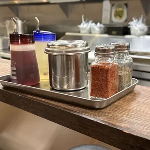 Chili oil and pepper