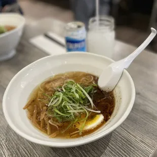 Calpico (yummy fizzy yogurty drink)  Shio (Original Ramen) + Black garlic
