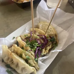 Dumplings , pork and fried.
