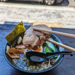 9/10/23: Yuzu Chicken Ramen &quot;Chicken&quot; chashu. Under seasoned, bland. Nice form-factor.