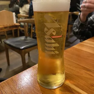 Asahi on tap