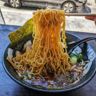 9/10/23: Yuzu Chicken Ramen Noodles. Average thickness. Okay cook. Neutral flavor.