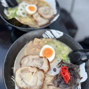 Tonkotsu (front) and Shio (back)
