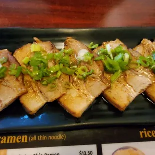 Ton Chashu Appetizer - 5 piece pork with house sauce with green onions