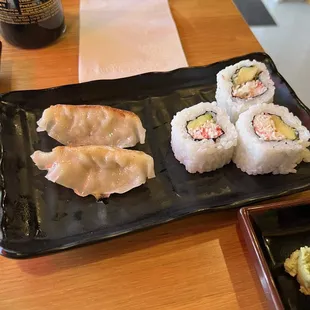 Part of the Combo with house special Ramen, Gyoza and California with Wasabi.