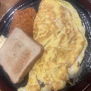 Ham Omelet, comes with cheese and mushroom