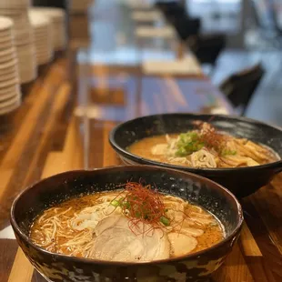 Spicy Garlic Pork and CKN RAMEN.