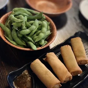 Edemame and veggie eggrolls