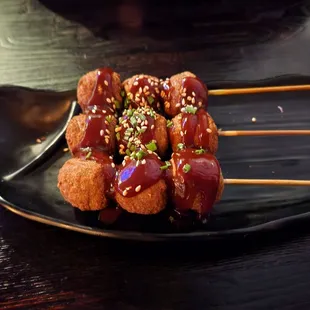 Happy Hour Meatball Skewers