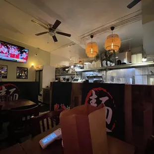 Interior of restaurant