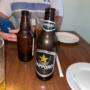 Japanese  beer  for me with my ramen  Thank you very much!
