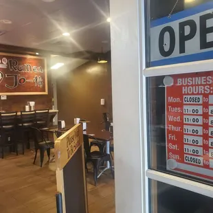 New business hours