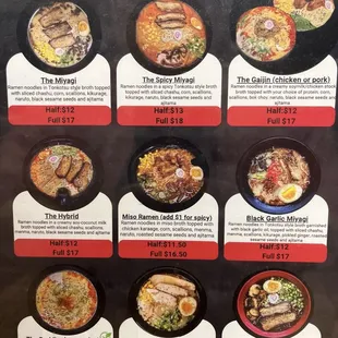 menu, ramen and noodles