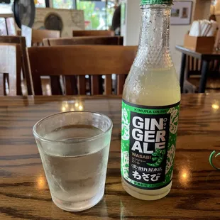 Cold Sake &amp; chaser: WASABI Ginger Ale
