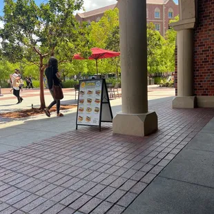 View from the outdoor seating.