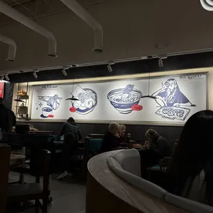interior, sushi and sashimi