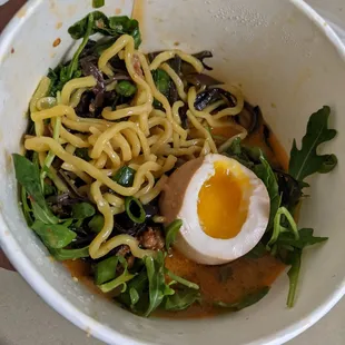 Spicy Miso chicken ramen, mixed