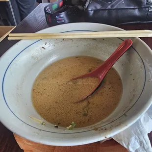 End of meal bowl. It was so good I couldn't wait to eat and get a picture at the beginning!