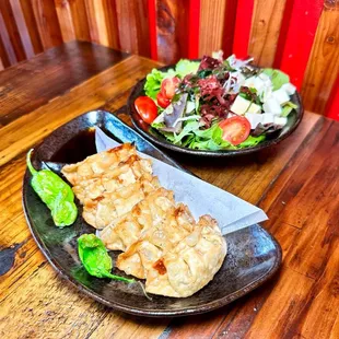 Crispy Gyoza &amp; House Salad