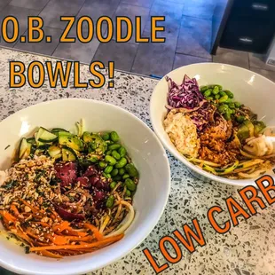 Zucchini noodle bowls