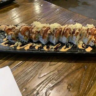 a plate of food on a table