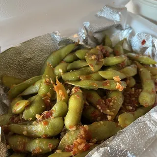 Spicy Garlic Edamame