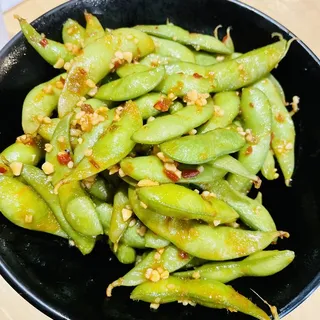 Spicy Garlic Edamame