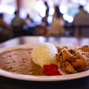 Curry Rice w Karaage (fried chicken thighs)