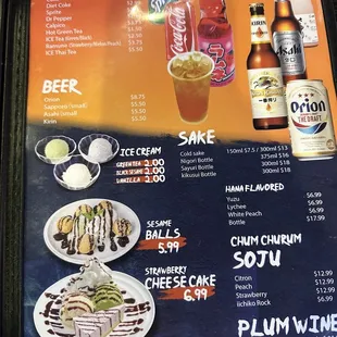 Dessert and drinks