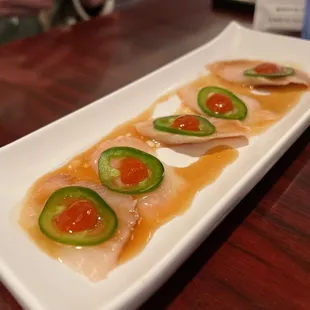 Yellowtail carpaccio