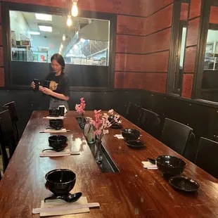 Inside the restaurant