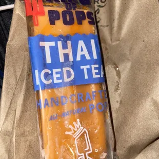 Thai iced tea popsicle