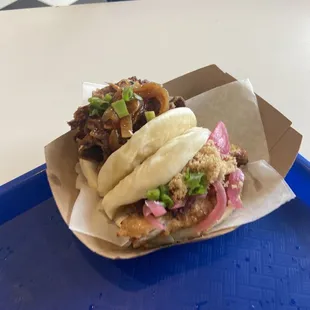 Beef and pork Pork Belly Steamed Bun