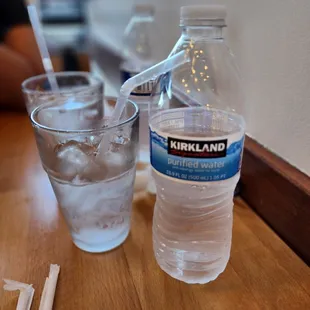 Complementary water, nice touch!