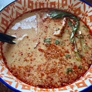 Ramen with chicken broth and tofu