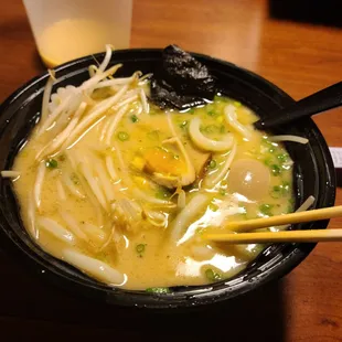 Tonkatsu Ramen with Udon noodles