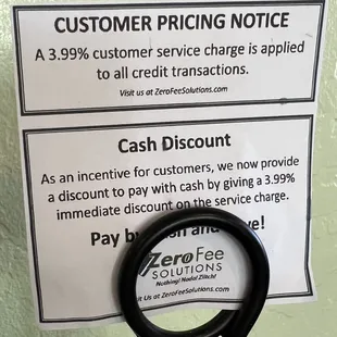 &quot;Service Charge&quot; and Discount Notice (Jan. 2023)