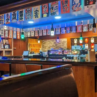 The sushi bar area