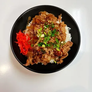 Japanese beef bowl. (Gyodun bowl) so good.
